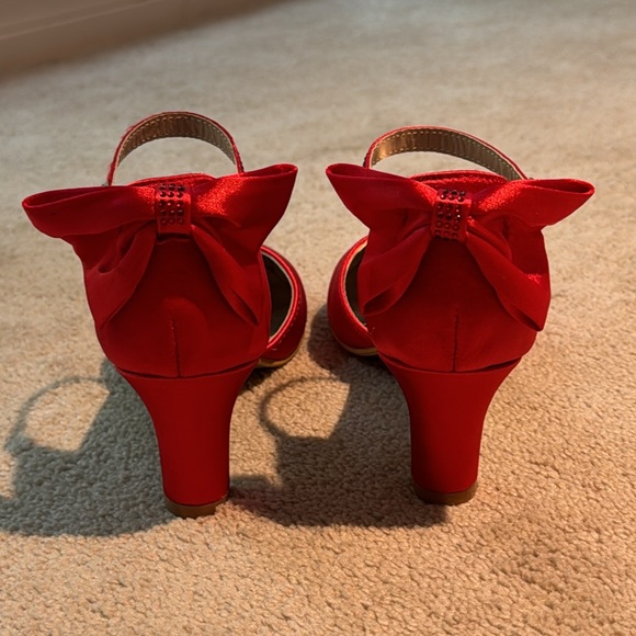 Badgley Mischka Satin Bow heels - Picture 4 of 6